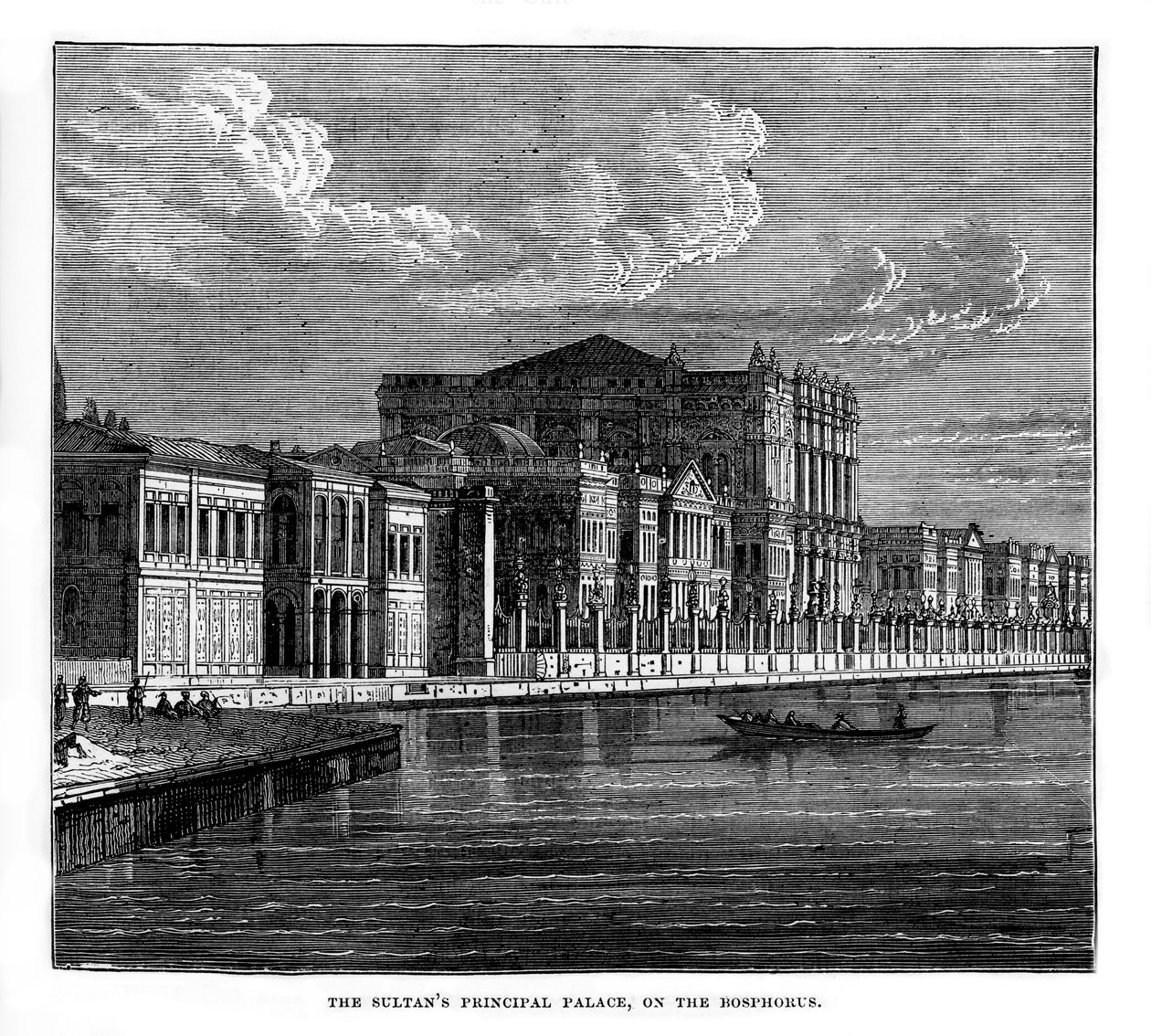 Sultans hovedpalass, ved Bosporos, Tyrkia, 1800-tallet av Unbekannt