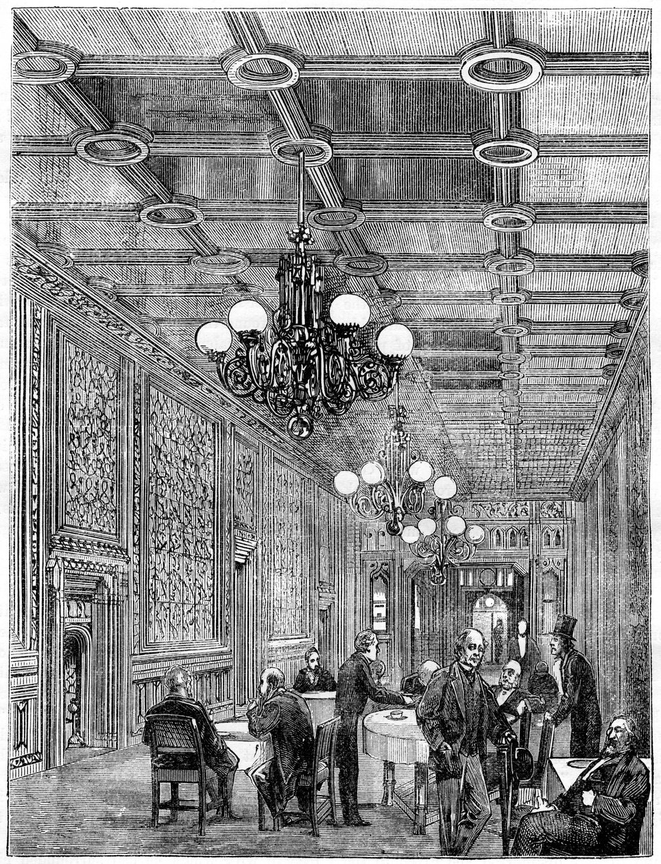 The Tea-Room, House of Commons, Westminster, London, 1800-tallet av Unbekannt