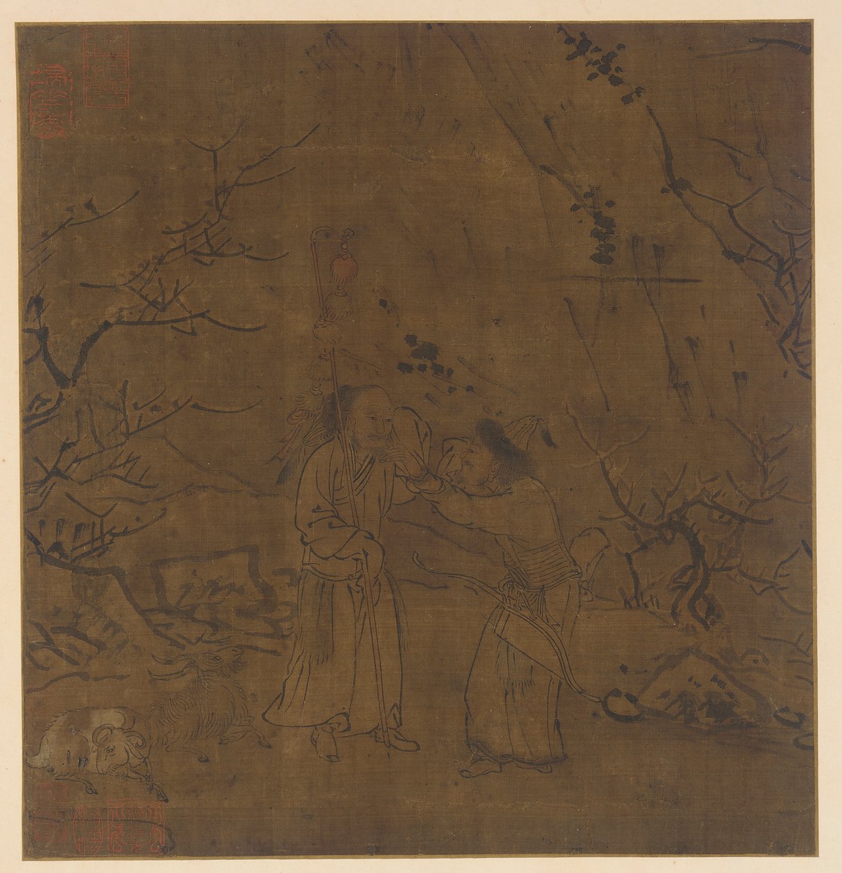 Den tårefulle avskjeden mellom Su Wu og Li Ling, Ming-dynastiet, 1368-1644. av Unbekannt