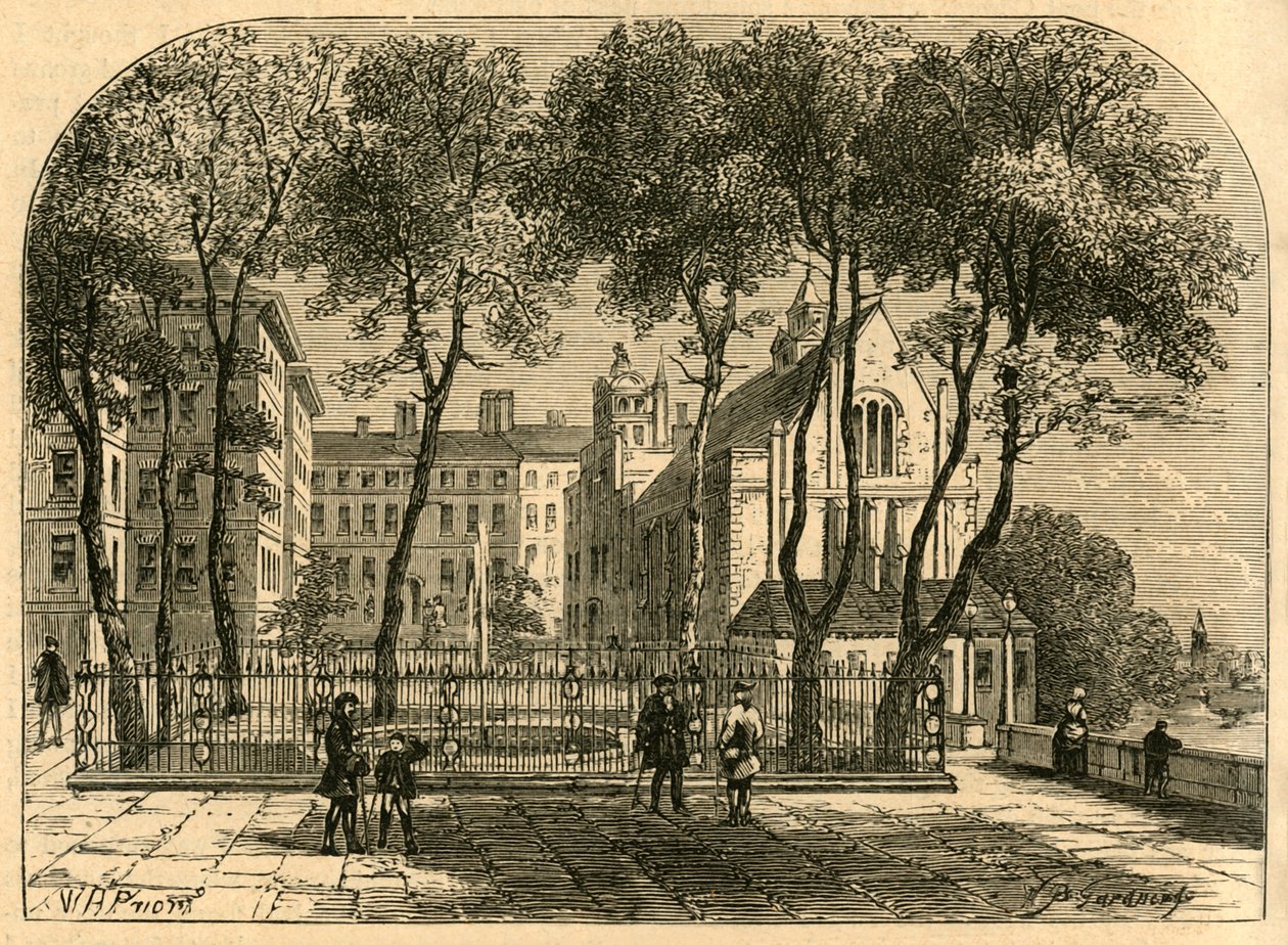 Tempelfontenen, fra et gammelt trykk, 1897. av Unbekannt