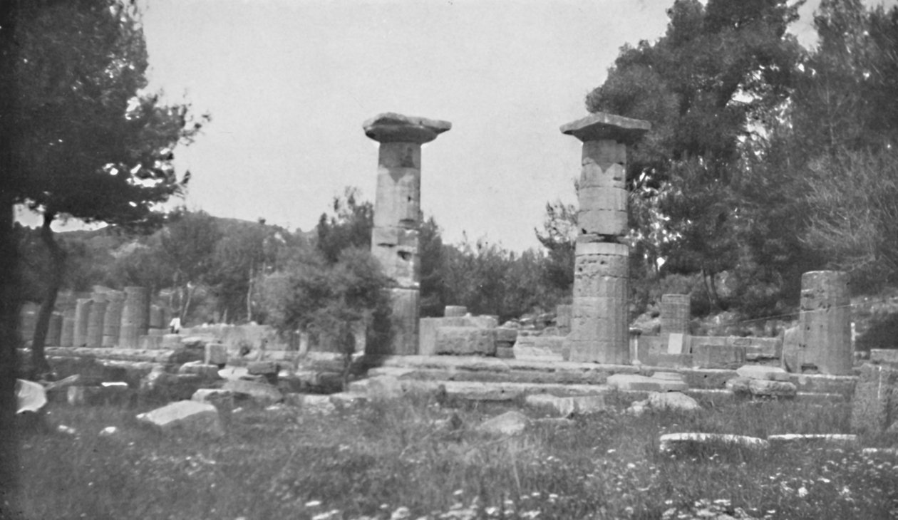 Heras tempel i Olympia, 1913 av Unbekannt
