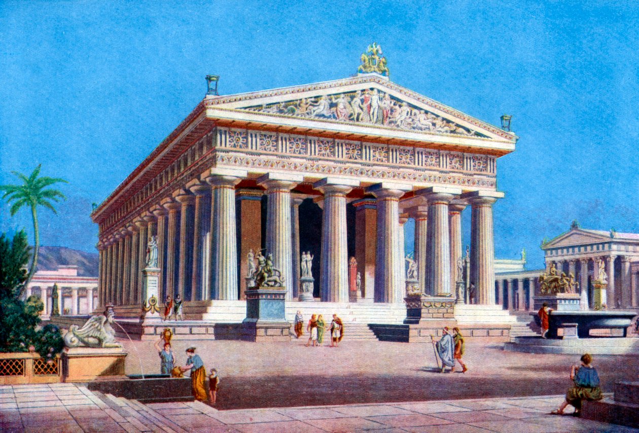 Poseidons tempel, Paestum Pesto, Italia, 1933-1934 av Unbekannt