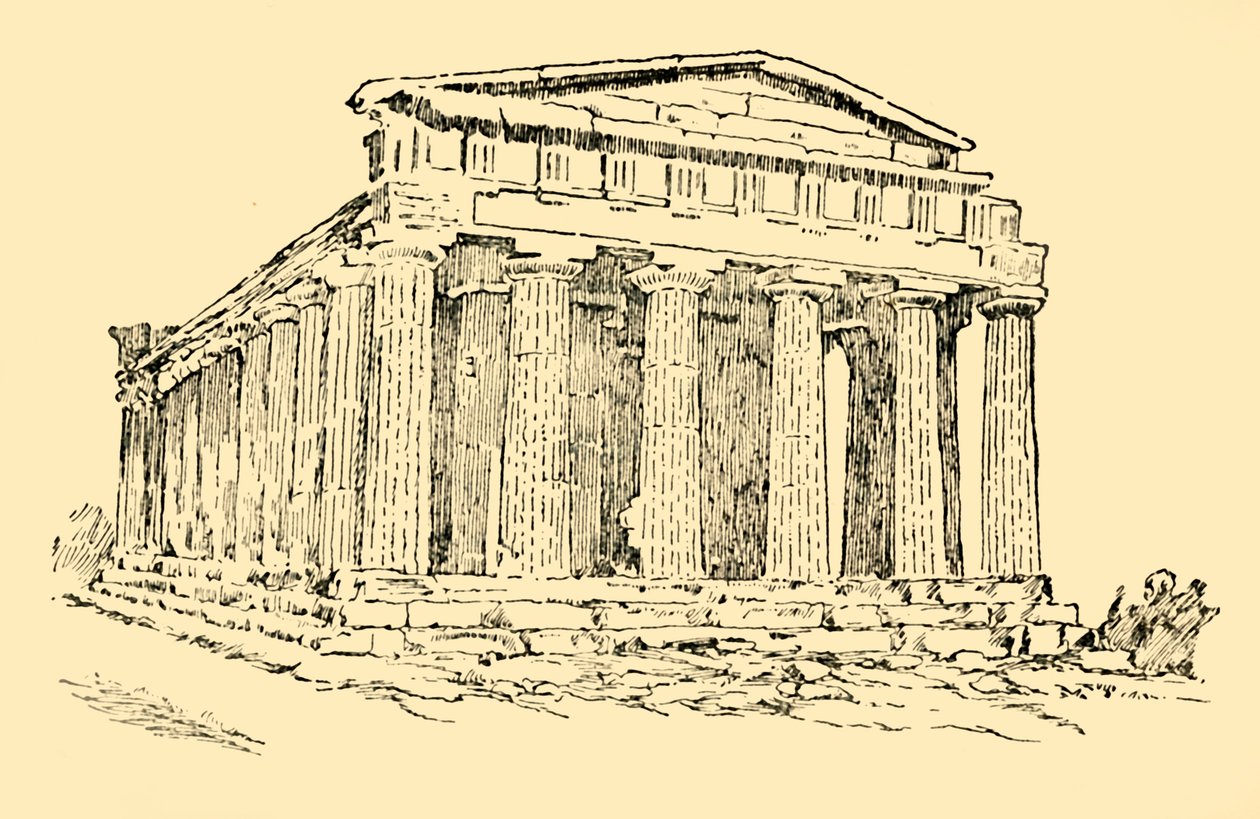 Templet til den greske kolonien ved Agrigentum på Sicilia, c1930. av Unbekannt
