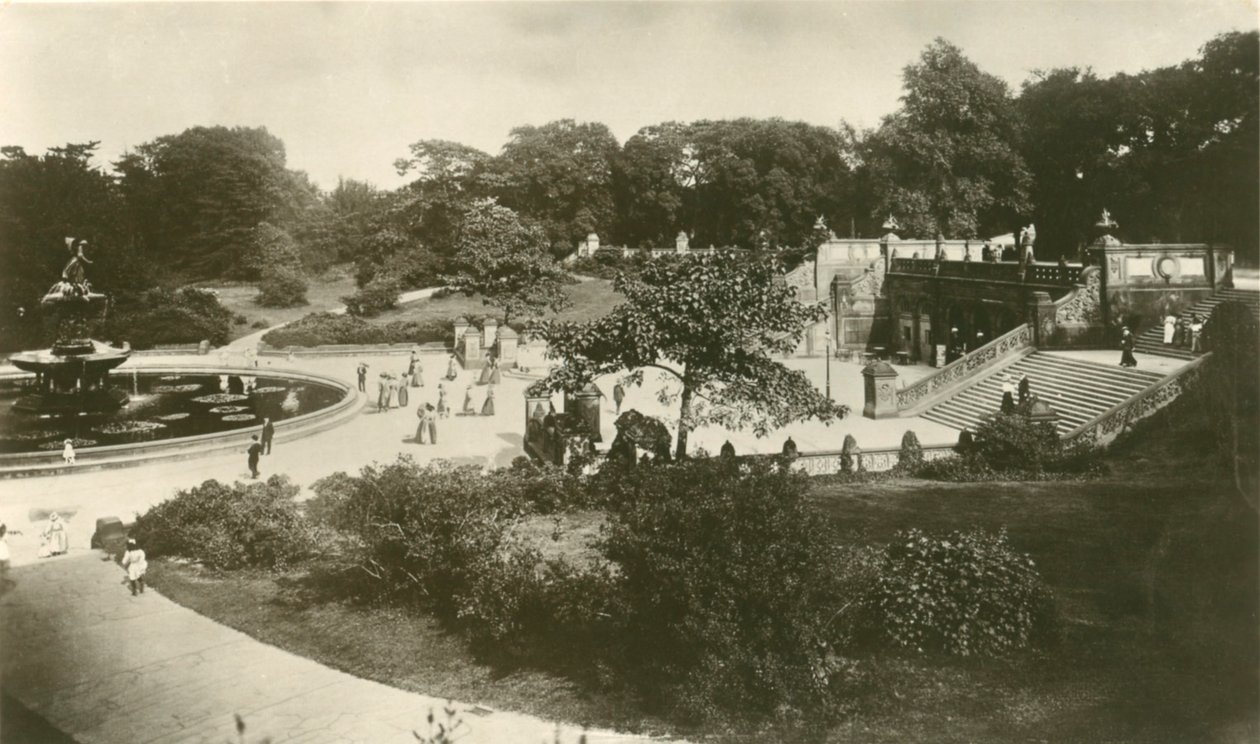 The Terrace and Fountain, Central Park, New York av Unbekannt