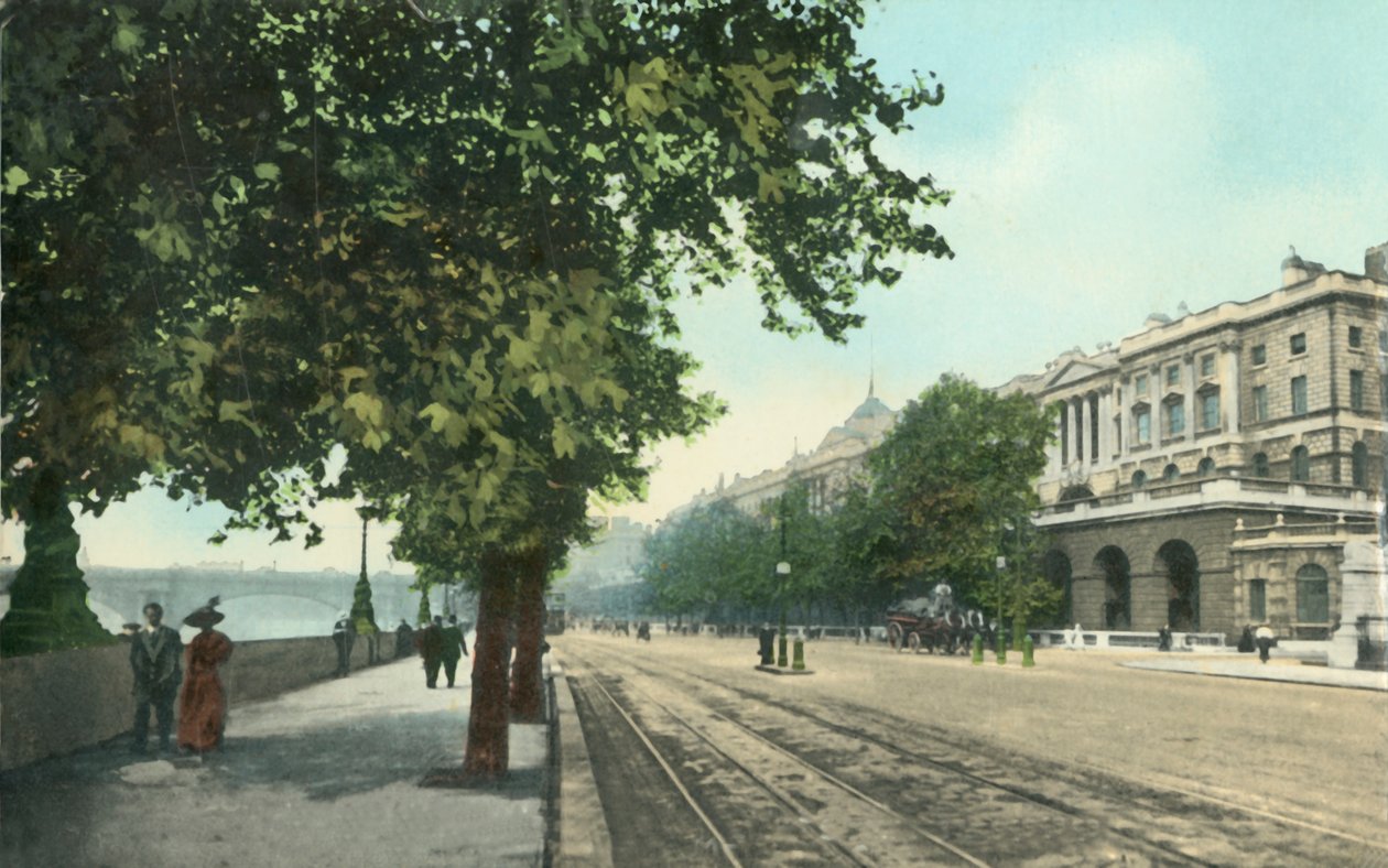 The Thames Embankment og Somerset House, London, c1915. av Unbekannt