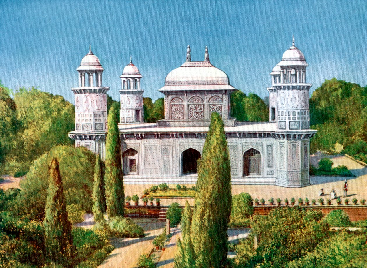 Graven til Itmad-ud-Dowlah, Agra, India, tidlig på 1900-tallet av Unbekannt