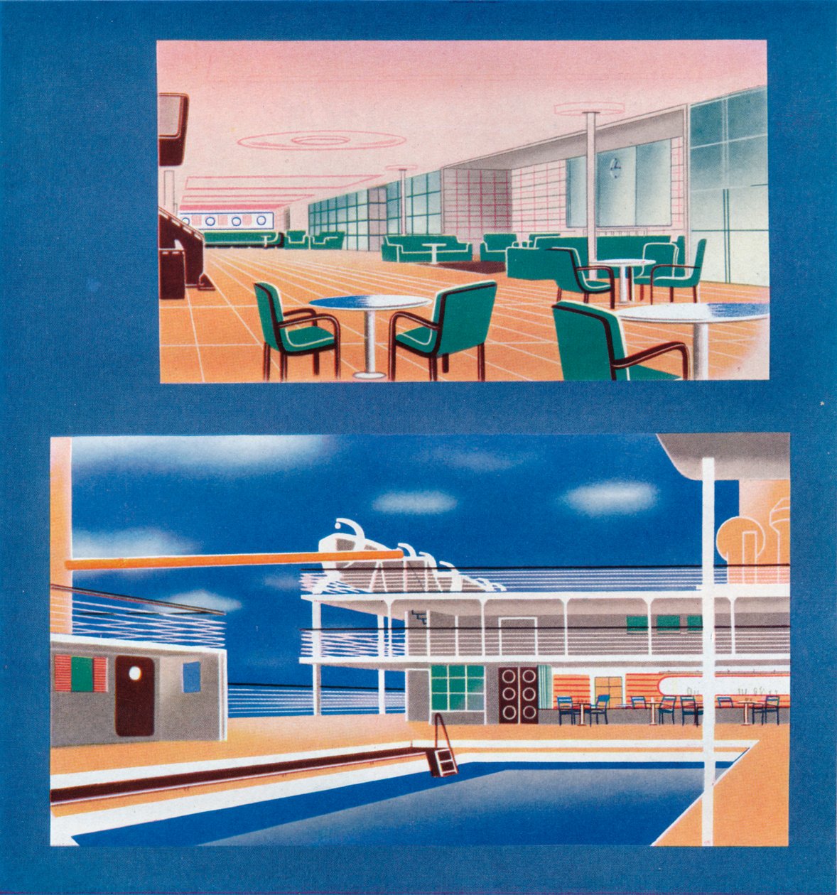 Turistsalongen og svømmebadet til RMS Orion, 1935 av Unbekannt