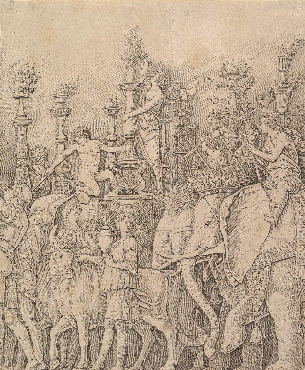 Cæsars triumf: elefantene, ca. 1484-92. av Unbekannt