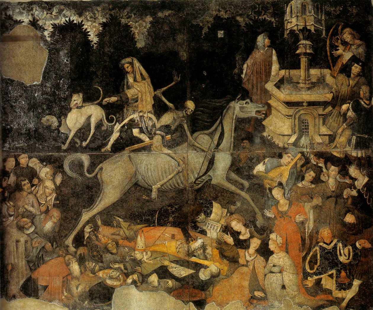 Dødens triumf, ca 1445-1447 av Unbekannt