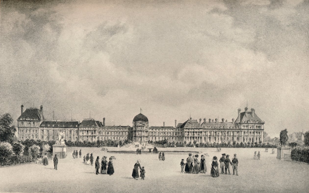 Tuileries-palasset fra hagene, 1915 av Unbekannt
