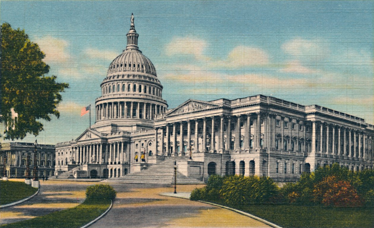 U.S. Capitol, Washington D.C., ca 1940-tallet av Unbekannt