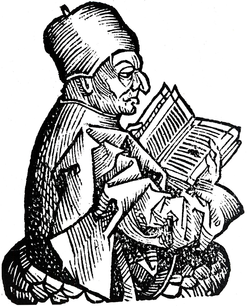 The Venerable Bede c673-735, angelsaksisk teolog, lærd og historiker, 1493 av Unbekannt