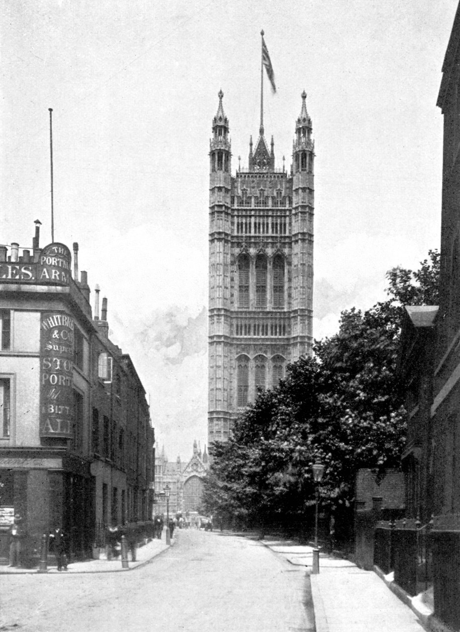 Victoria Tower, Palace of Westminster, London, c1905 av Unbekannt