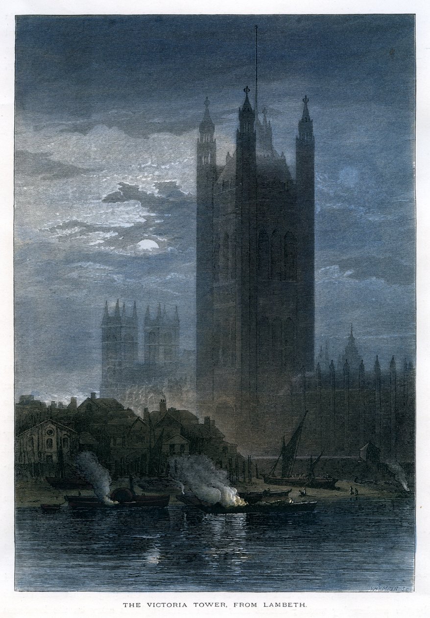 Victoria Tower, fra Lambeth av Unbekannt