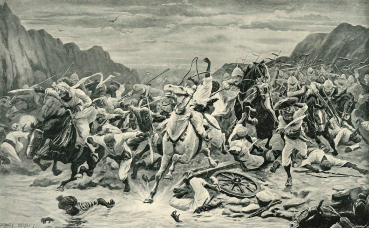 Kandahars kavaleriforfølgelse til Arghandab-elven, 1901. av Unbekannt