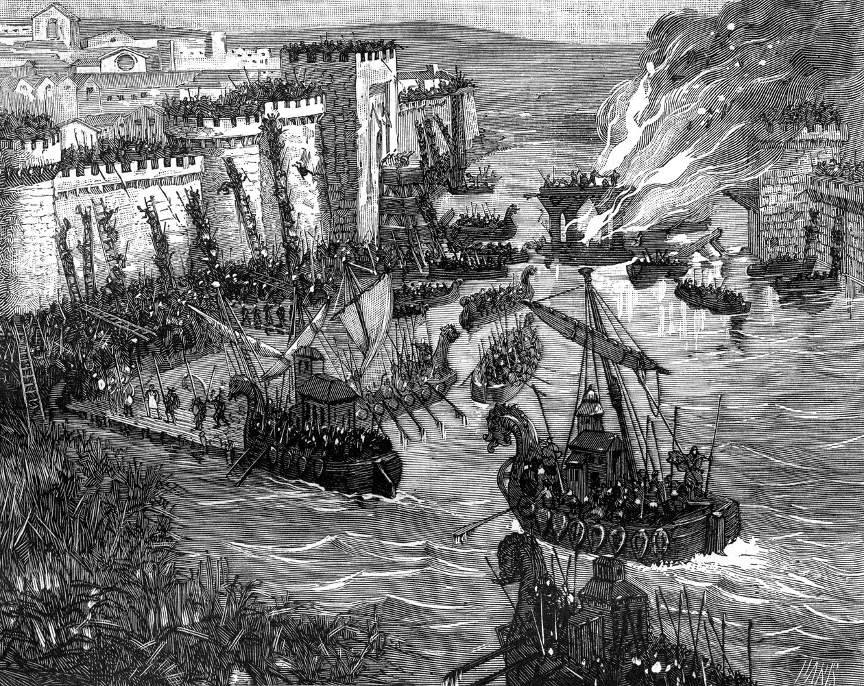 Vikingangrepet på Paris, 885 1882-1884 av Unbekannt