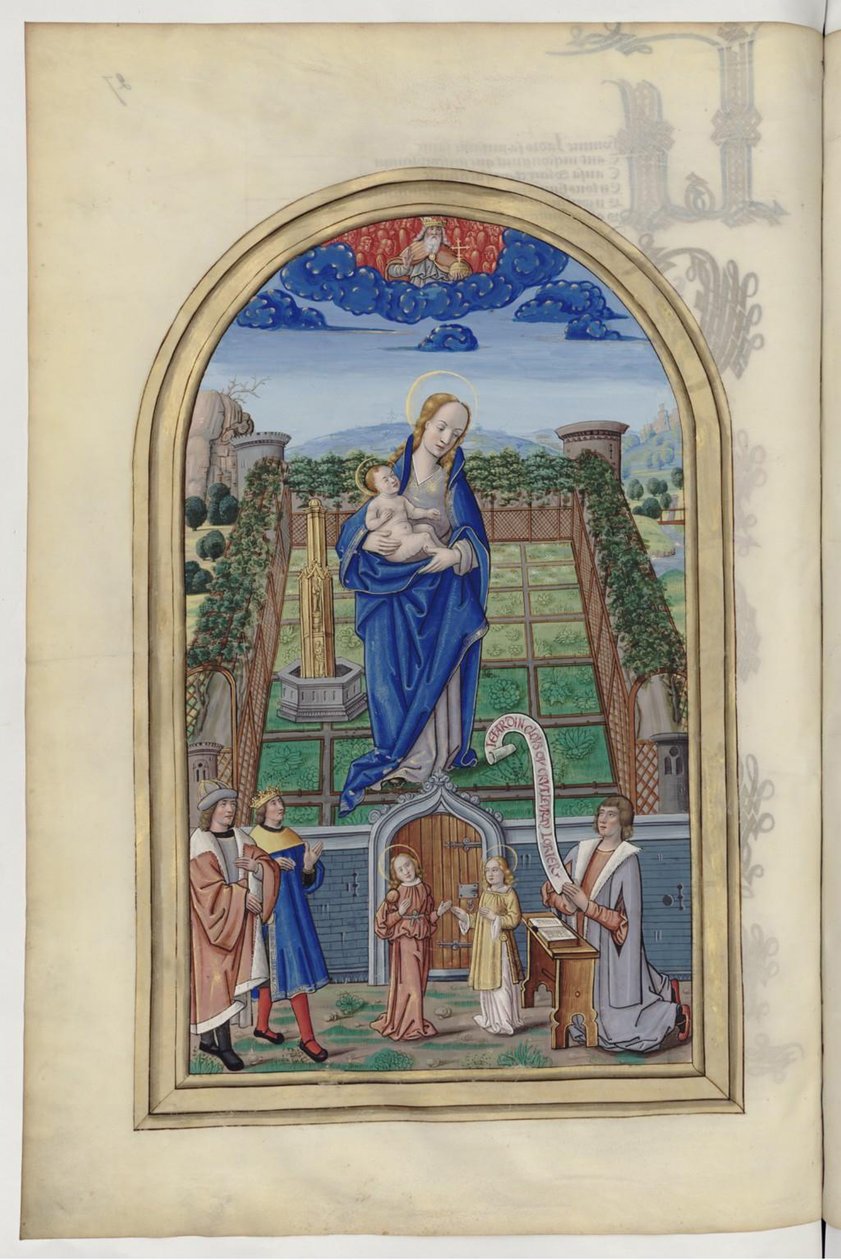 Jomfru Maria. Fra: Kongelige sanger til ære for jomfruen ved Puy d'Amiens, 1501-1600 av Unbekannt