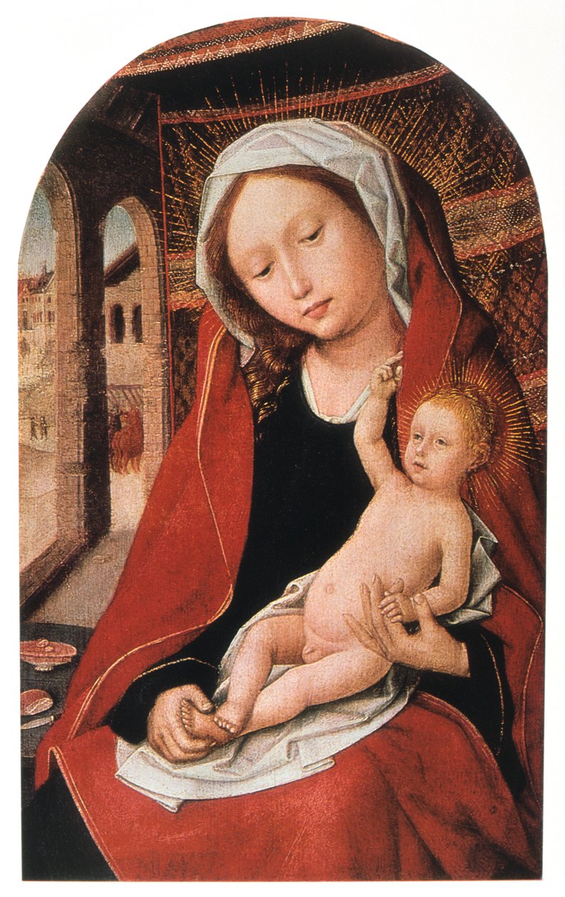 Jomfruen og barnet, 1400-tallet av Unbekannt