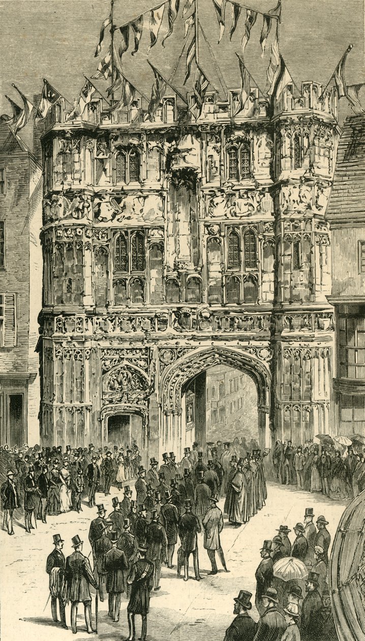 De besøkende som blir introdusert for dekanen: koloniale og indiske besøkende på Canterbury, 1886. av Unbekannt