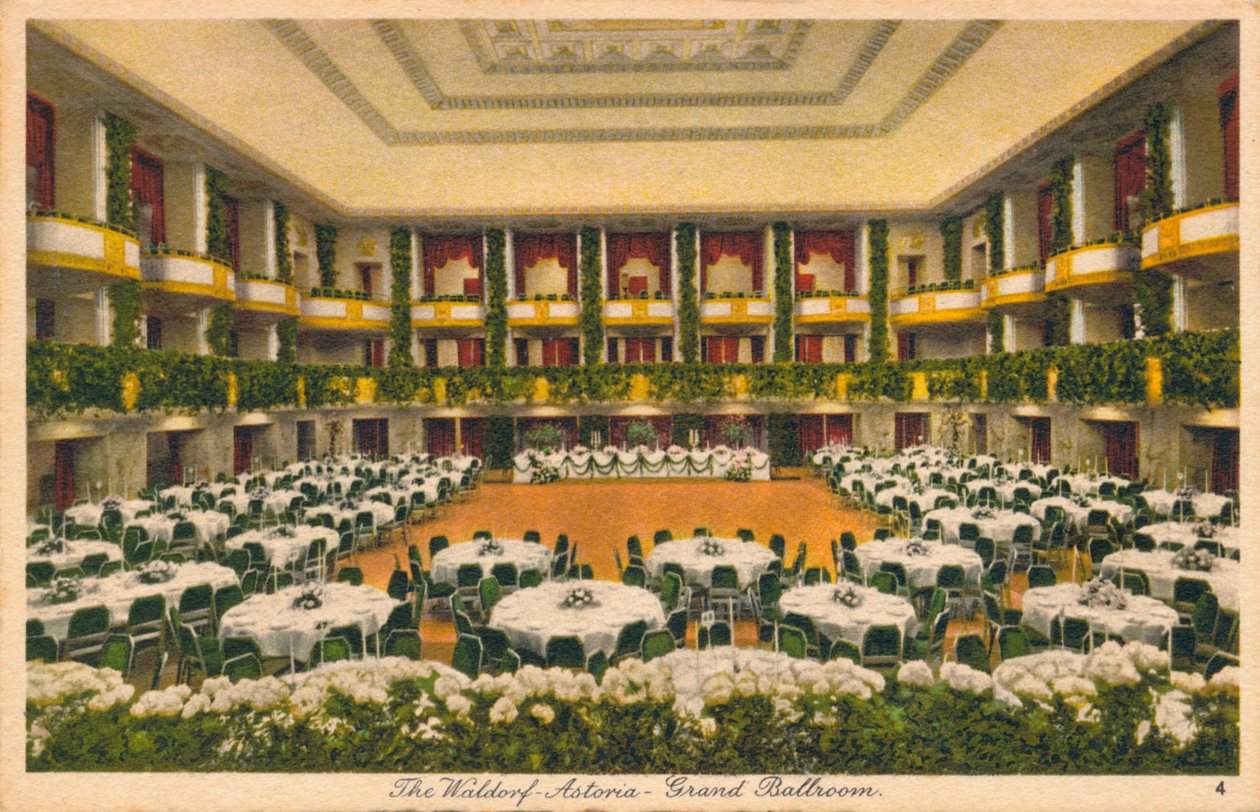 The Waldorf Astoria, Grand Ballroom, c1930-tallet av Unbekannt