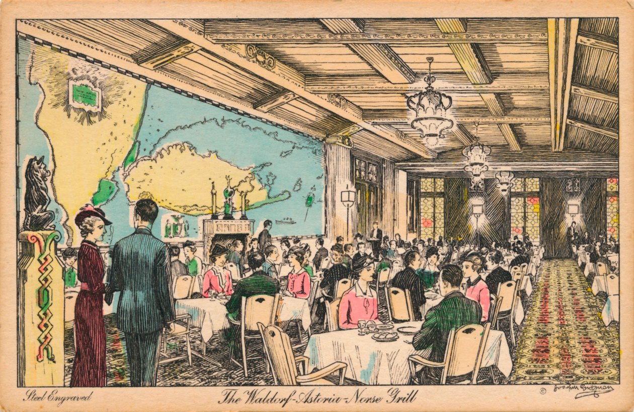 The Waldorf Astoria, Norse Grill, ca 1930-tallet av Unbekannt