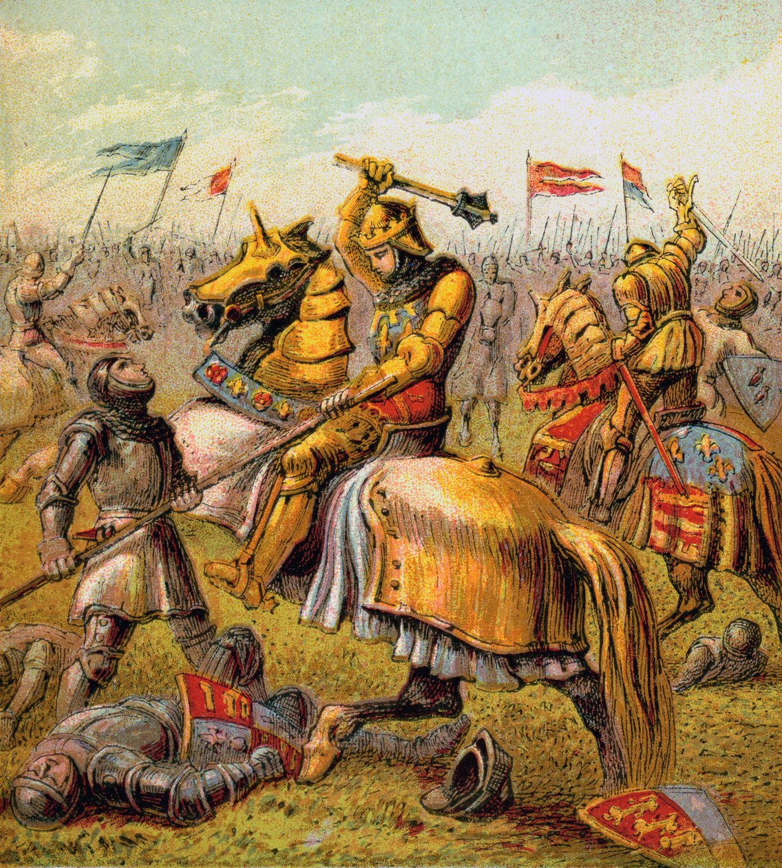 The War of the Roses, 1455-1485, c1850 av Unbekannt