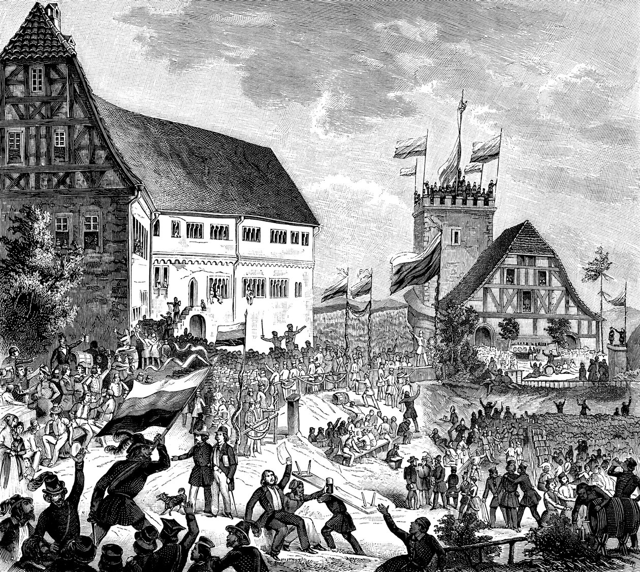 Wartburg-festivalen, Tyskland, 12. juni 1848. av Unbekannt
