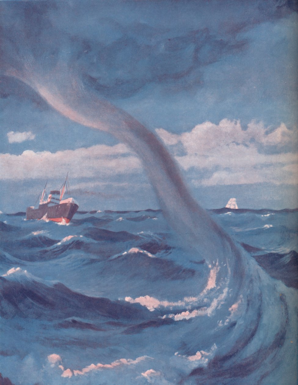 Vannspruten som forener skyen og havet, 1935 av Unbekannt