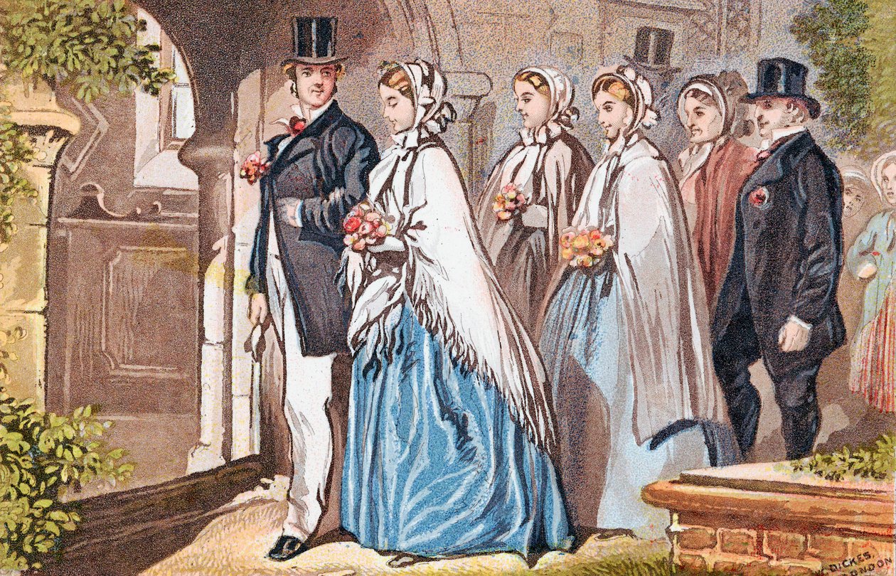 Bryllupsdagen, c1885 av Unbekannt