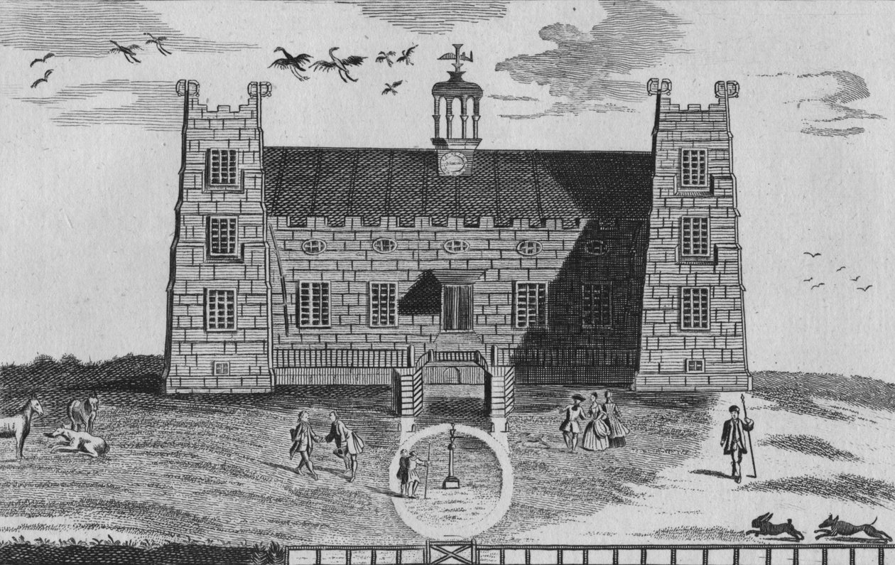 The West Prospect of Lumley-Castle, c1767 av Unbekannt