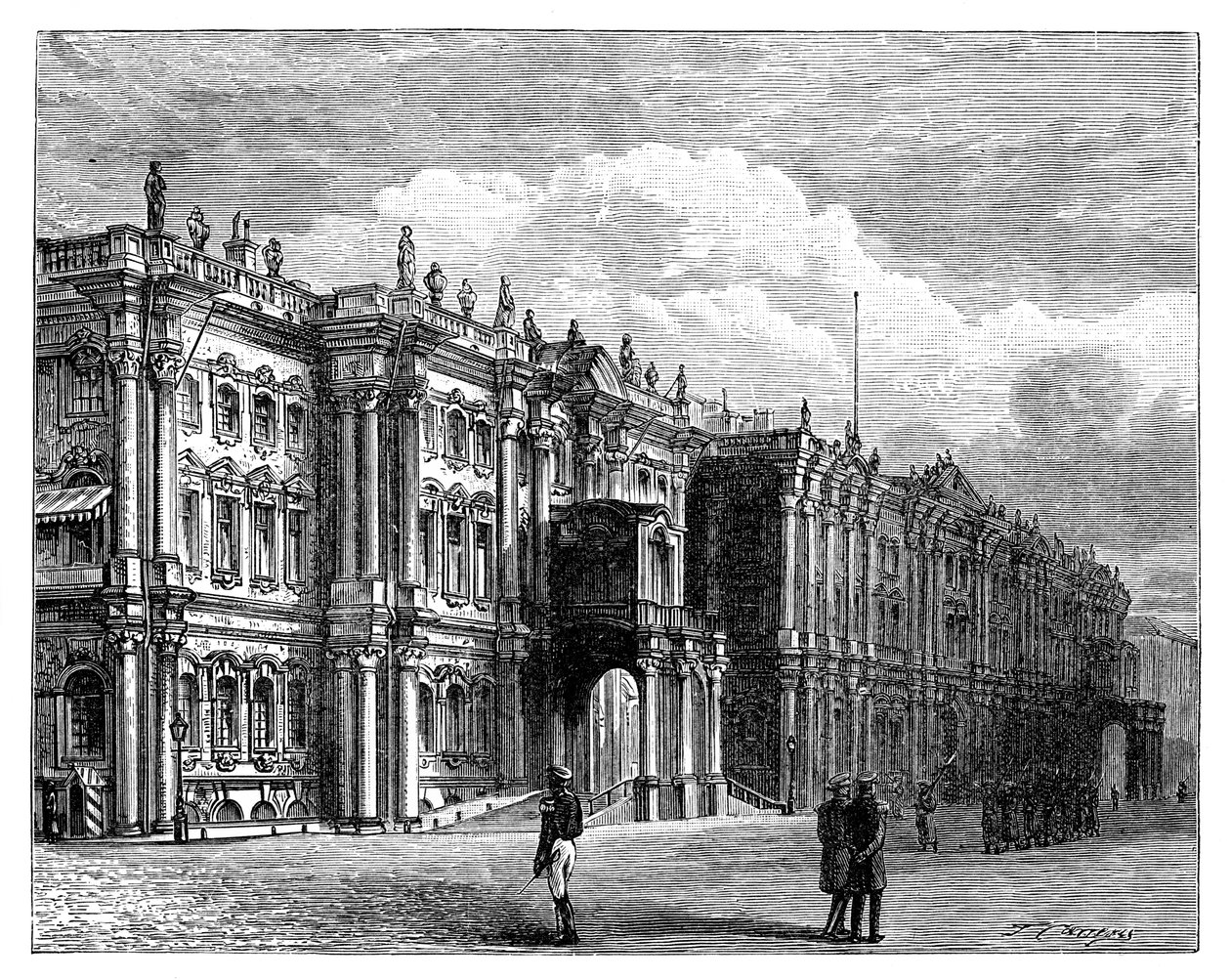 Vinterpalasset, St Petersburg, Russland, c1888 av Unbekannt