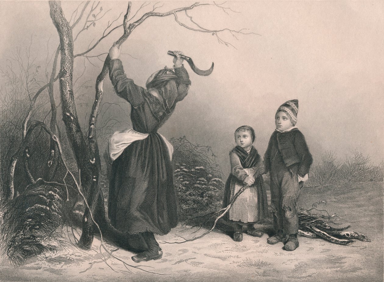 Vedhoggerne, c1850 av Unbekannt