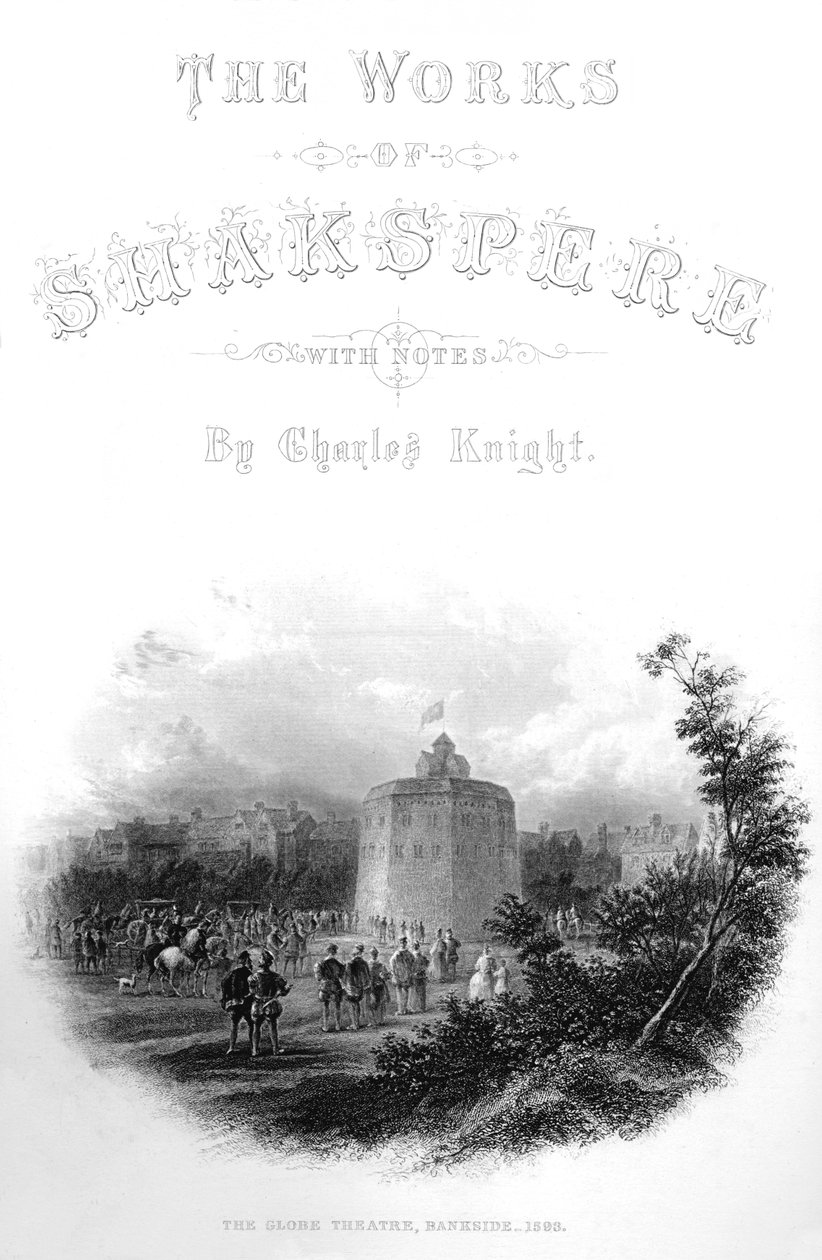 The Works of Shakspere - The Globe Theatre, Bankside, 1593, c1870 av Unbekannt
