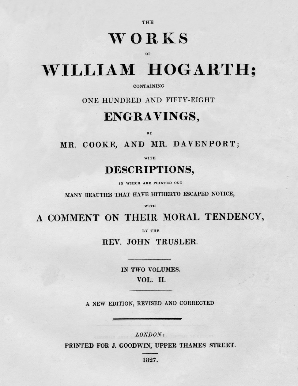 The Works of William Hogarth, bind II, 1827. av Unbekannt
