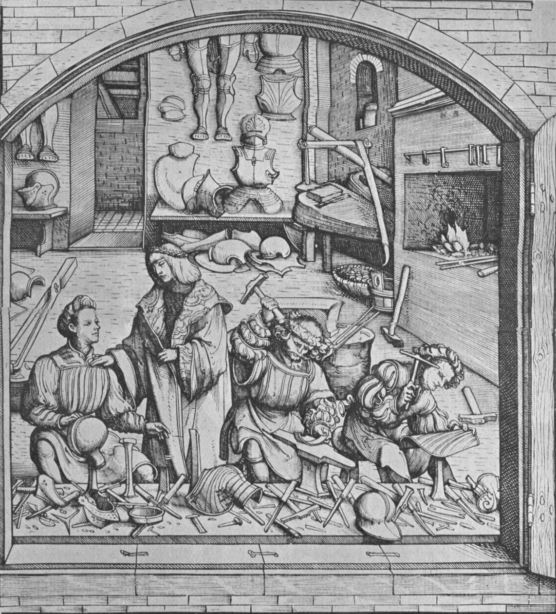 Verkstedet til Konrad Seusenhofer, 1600-tallet. av Unbekannt