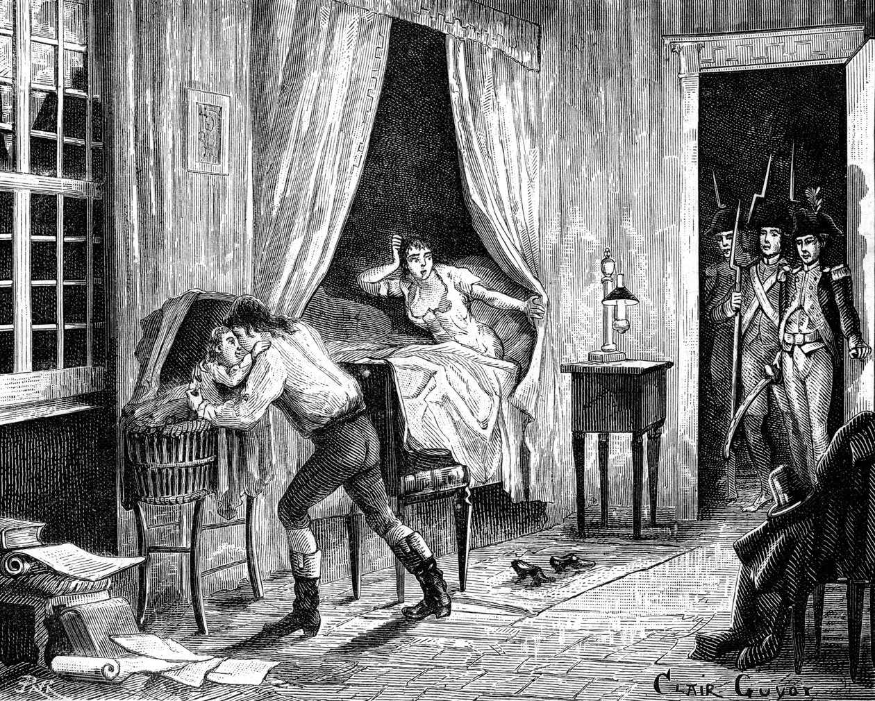 Arrestasjonen av Camille Desmoulins, 31. mars 1794 1882-1884 av Unbekannt