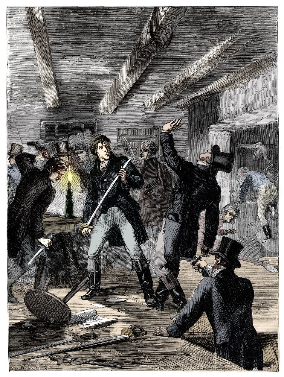 Arrestasjonen av Cato Street-konspiratørene, 1820 c1895 av Unbekannt