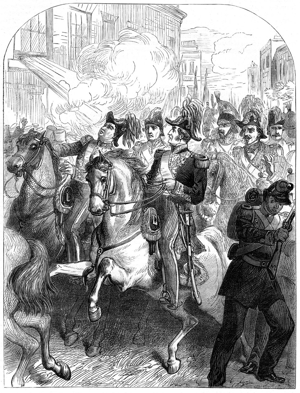 Forsøket på å myrde kong Louis Philippe av Frankrike, Paris, 1835 av Unbekannt