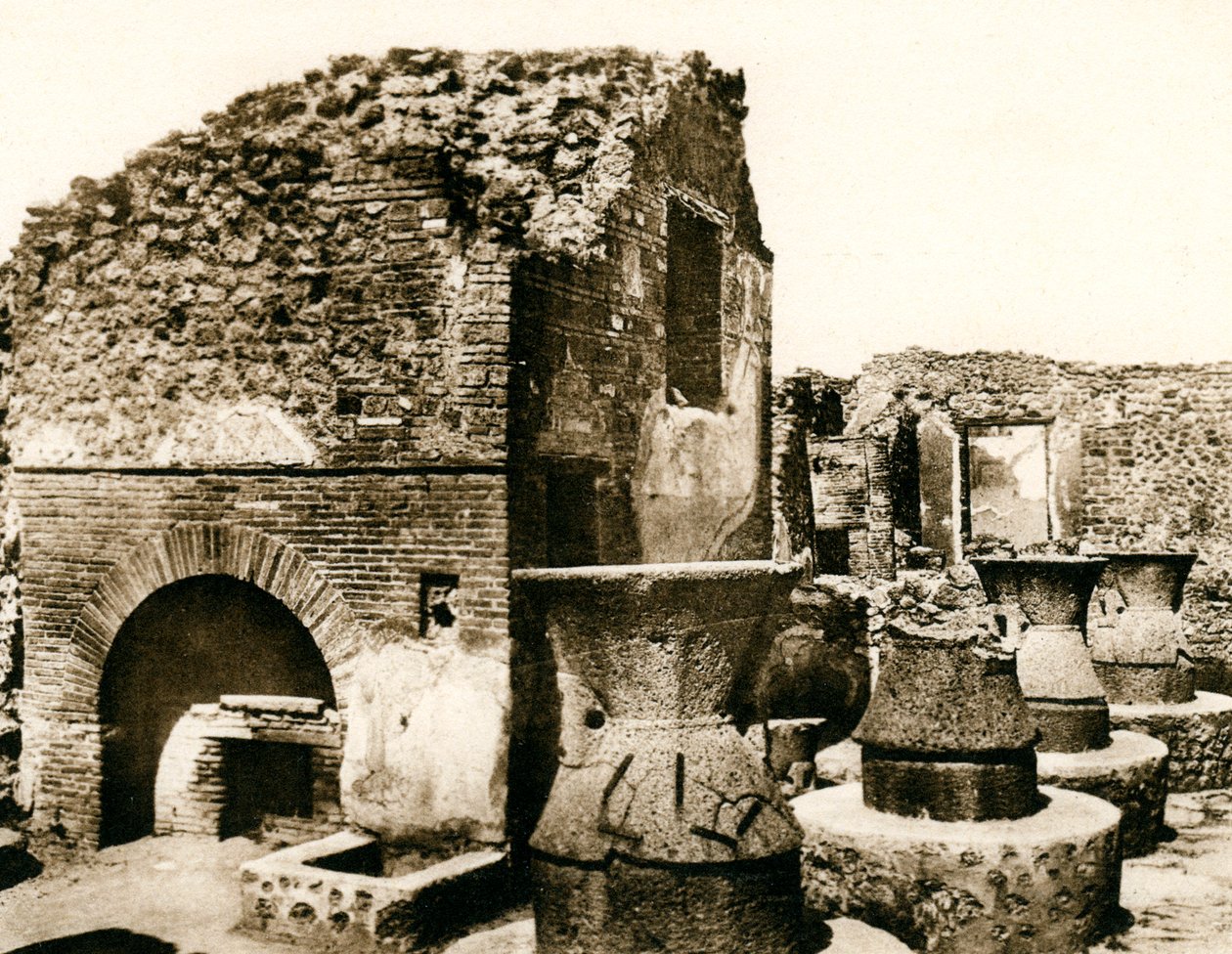 Bakeriet og bruket, Pompeii, Italia, ca 1900-tallet av Unbekannt