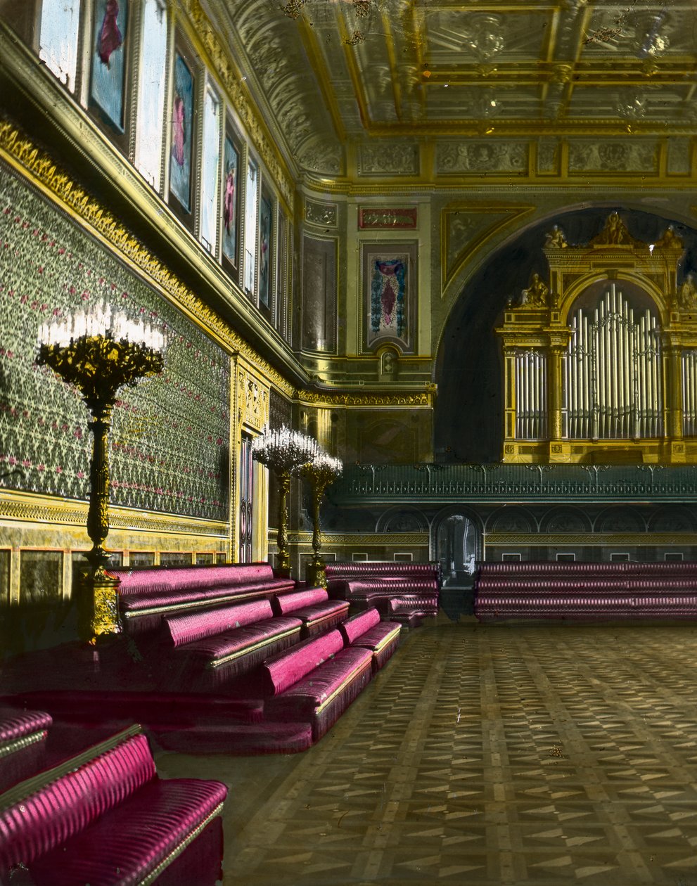 Ballsalen, Buckingham Palace, London, slutten av 1800- eller begynnelsen av 1900-tallet av Unbekannt