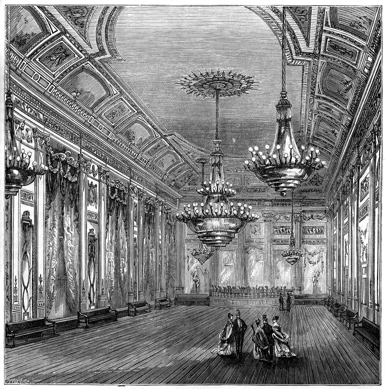 Ballsalen i Williss Rooms, London, 1891 av Unbekannt