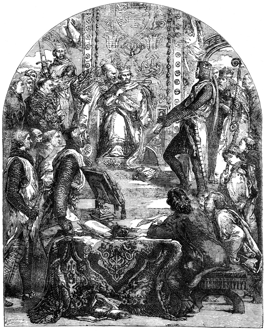 Baronene håndhever sine rettigheter fra kong Henry III 1207-1272 av Unbekannt