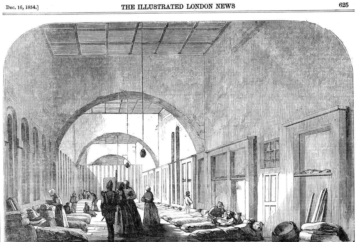 Brakkesykehuset i Scutari under Krim-krigen, 1854 av Unbekannt