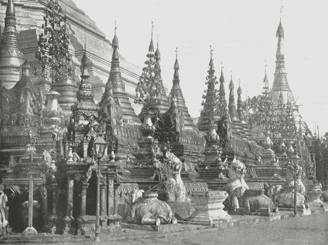 Basen til Grand Pagoda, Rangoon, Burma, 1895. av Unbekannt