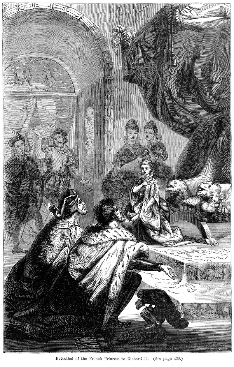 Trolovelsen til Isabella av Valois 1389-1409 med kong Richard II 1367-1400, 1396 av Unbekannt