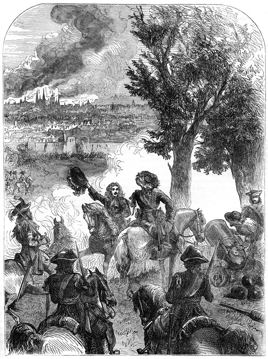 Bombardementet av Brussel, 1695, 1800-tallet av Unbekannt