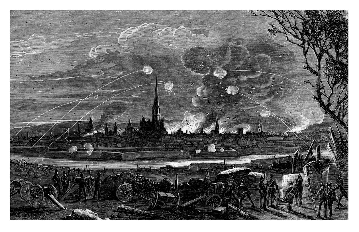 Bombardementet av Strasburg, Frankrike, 1875 av Unbekannt