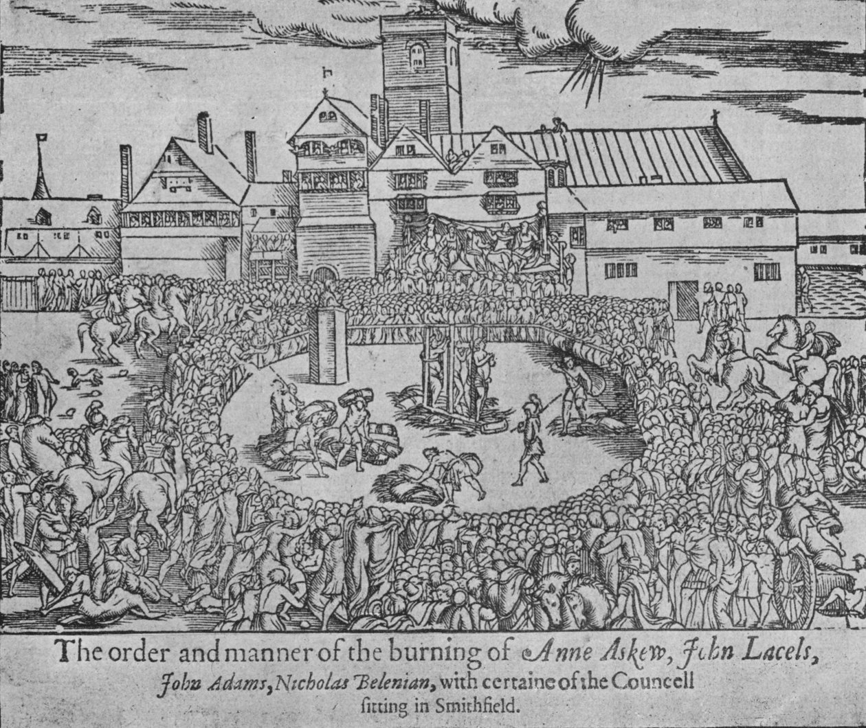 Brenningen av Anne Askew, John Lascelles, John Adams og Nicholas Belenian, 1546 1904 av Unbekannt