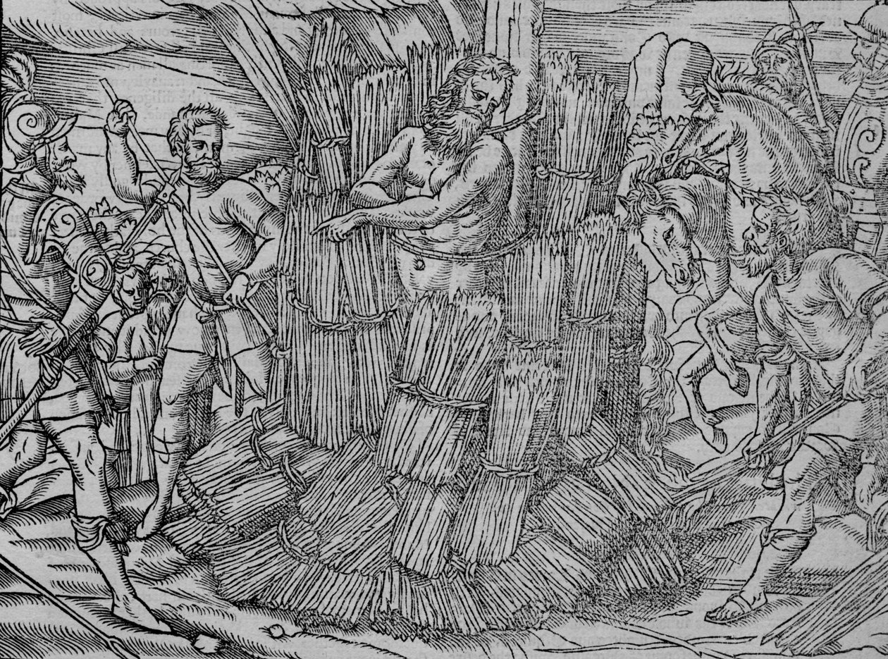 Brenningen av herre Hierome fra Prage, c1563. av Unbekannt