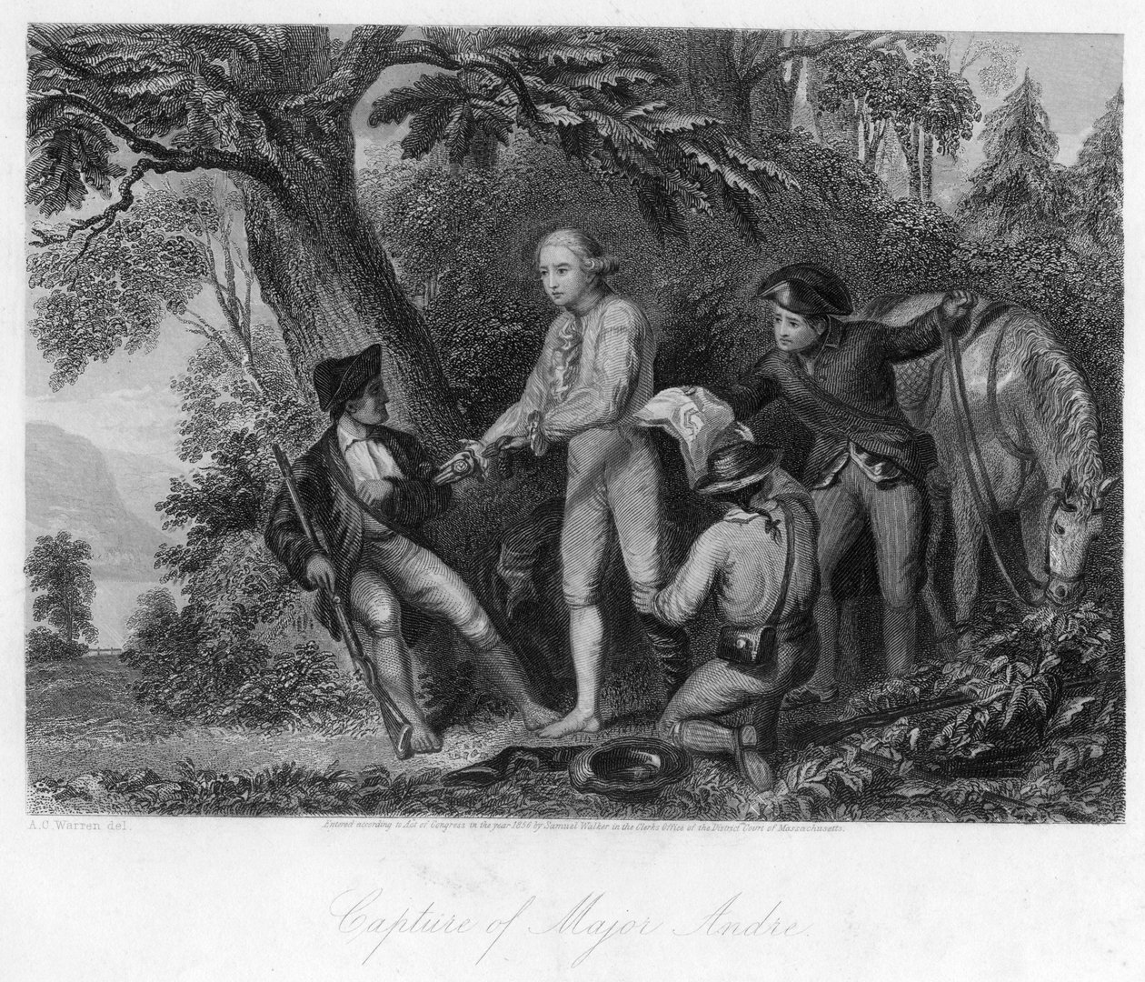 Fangsten av major André, 1856 av Unbekannt